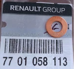 Уплотнительное кольцо форсунки (прокладка, шайба ) Renault Mascott (2004-2010) 3.0DCi 7701058113,1662654T00