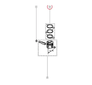 Кольца поршневые (+0.5) 80.5 мм (2.5-2-3 мм) Renault Kangoo (1997-2007) 1.9DTi/DCi, 800036110050