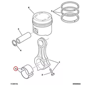 Вкладыши шатунные STD (стандартные) Peugeot Boxer III (2006-.....) 3.0HDi (на одну шейку), 2996627, 1606876480, HW400040 Вкладыши шатунные STD (стандартные) Peugeot Boxer III (2006-.....) 3.0HDi (на одну шейку), 2996627, 1606876480, HW400040