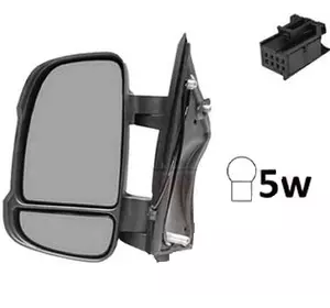 Наружное боковое зеркало Peugeot Boxer III (2006-2014) с датчиком температуры, 735424423, 735424397, 5402-04-9233922P Наружное боковое зеркало Peugeot Boxer III (2006-2014) с датчиком температуры, 735424423, 735424397, 5402-04-9233922P