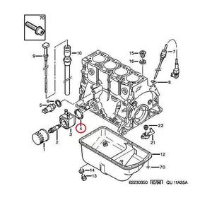 Прокладка масляного теплообменника Citroen Jumpy II (2004-2006) 1.9TD, 110424