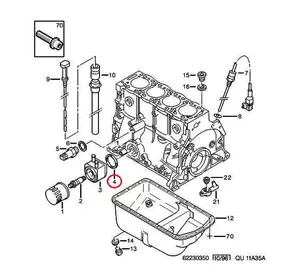 Прокладка масляного теплообменника Citroen Jumpy II (2004-2006) 1.9TD, 110424 Прокладка масляного теплообменника Citroen Jumpy II (2004-2006) 1.9TD, 110424
