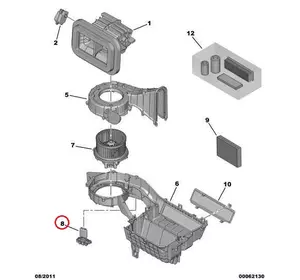 Реостат печки Peugeot Boxer III (2006-2014), 6436C4, 6436A7, DEF001TT Реостат печки Peugeot Boxer III (2006-2014), 6436C4, 6436A7, DEF001TT