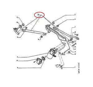 Б/У Трапеция дворников стеклоочистителя Citroen C25 (1982-1994), 9945013, 640179