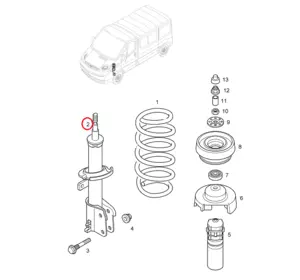 Амортизатор передний Opel Vivaro (2000-2014) газовый, 4418256, 4417169, DSB084G