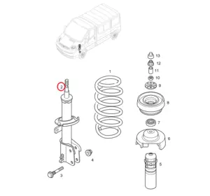 Амортизатор передний Opel Vivaro (2000-2014) газовый, 4418256, 4417169, DSB084G Амортизатор передний Opel Vivaro (2000-2014) газовый, 4418256, 4417169, DSB084G
