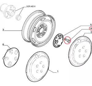 Б/У Болты колесные Fiat Ducato 230 (1994-2002) R15, 1345713080, 540575